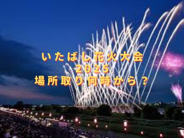 いたばし花火大会2025場所取り何時から？無料席おすすめスポットを紹介