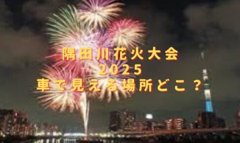 隅田川花火大会2025車で見える場所どこ？予約できる穴場駐車場を紹介