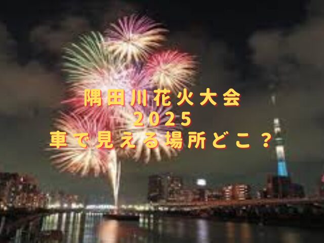 隅田川花火大会2025車で見える場所どこ？予約できる穴場駐車場を紹介
