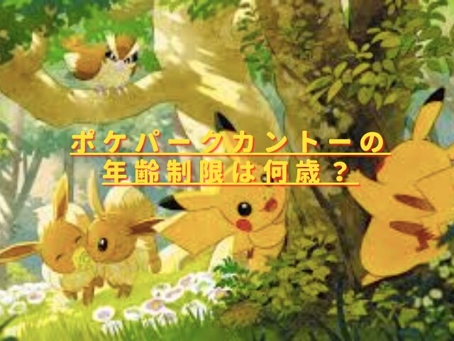 ポケパークカントーの年齢制限は5歳？フォレストの対象は何歳から？